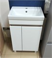 Тумба с умывальником IDDIS Zodiac ZOD5ADFi95, напольная 50 см, с дверцами, белый/под дерево ZOD5ADFi95