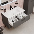 IDDIS Brick 80 BRI80G0i95 Тумба подвесная с раковиной, серый BRI80G0i95