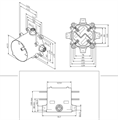 Am.Pm Inspire V2.0, F50A85700 TouchReel смеситель для 2 потребителей с термостатом, монтируемый в стену, хром F50A85700