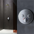 Am.Pm Inspire V2.0, F50A85700 TouchReel смеситель для 2 потребителей с термостатом, монтируемый в стену, хром F50A85700