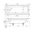 Wotte Forma 1700х700х445 ванна чугунная 15027