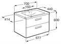 Roca The Gap Original ZRU9307838 Тумба с раковиной 70 см, терракота ZRU9307838