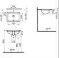 Vitra S20 BD 5474B003-0618 умывальник встраиваемый снизу BD 5474B003-0618