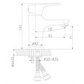 ROSSINKA SILVERMIX RS31-11 Смеситель для умывальника, хром RS31-11