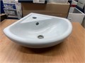 Умывальник угловой мебельный белый Кировская керамика 35x35 см 15065