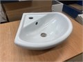 Умывальник угловой мебельный белый Кировская керамика 35x35 см 15065