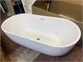 Акриловая ванна BelBagno BB70-1700-800 отдельностоящая, белая, овальная  на ножках, со сливом-переливом Размер: 170x80 см 15066