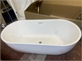 Акриловая ванна BelBagno BB70-1700-800 отдельностоящая, белая, овальная  на ножках, со сливом-переливом Размер: 170x80 см 15066
