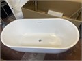 Акриловая ванна BelBagno BB70-1700-800 отдельностоящая, белая, овальная  на ножках, со сливом-переливом Размер: 170x80 см 15066