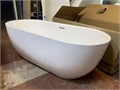 Акриловая ванна BelBagno BB70-1700-800 отдельностоящая, белая, овальная  на ножках, со сливом-переливом Размер: 170x80 см 15066