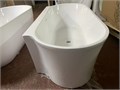 Акриловая ванна BelBagno BB409-1700-800 пристенная, белая овальная, со сливом-переливом Размер: 170x80 см BB409-1700-800