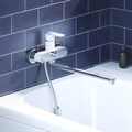 Смеситель для ванны IDDIS Cloud CLOSBL2i10WA с длинным изливом, хром - белый CLOSBL2i10WA